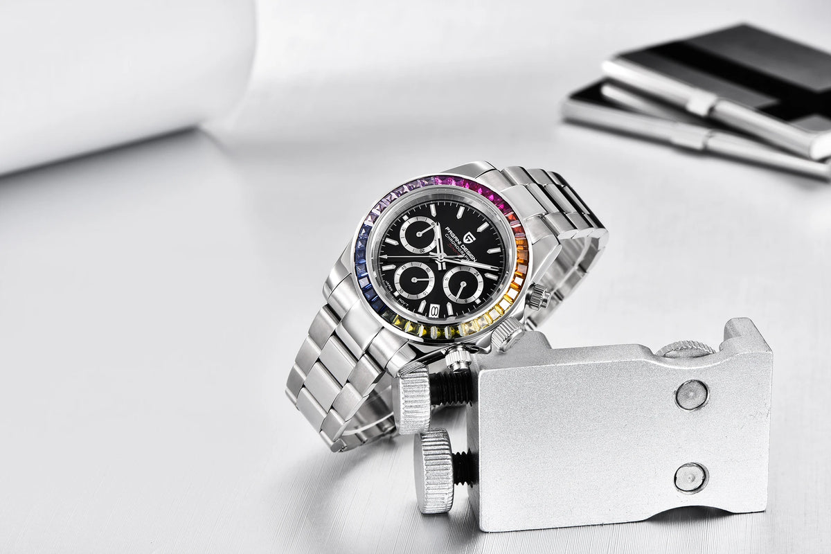 Orologio cronografo da uomo PAGANI DESIGN – Orologio da polso al quarzo di lusso, luminescente e impermeabile.