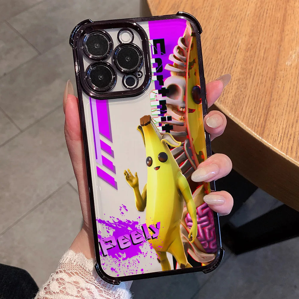 Cartoon Games F-Fortnite-belagt telefoncover til Xiaomi 15T 15 14 13 Poco M7 F7 F4 F5 X7 X6 X5 Pro Ultra 4G 5G med anti-fald-airbag