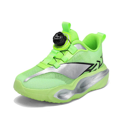Children Sneakers Fashion Thick Soft Sole Cushioning Elastic Casual Comfortable Tennis Shoes New Lightweight Mesh Jogging Shoes