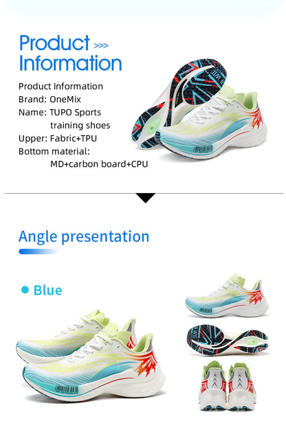 ONEMIX 2026 New Arrival Training Running Shoes for Men, Full Sole Nylon Plate Sport Shoes, Breathable Summer Female Jogging Shoes