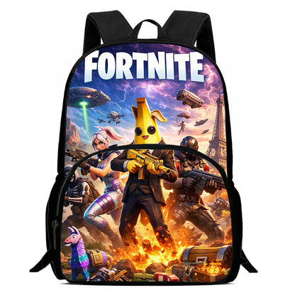 Kids  School Backpack with Front Pocket,  Light Weight Cartoon Fortnite Children Backpack For Age 6-9 , Bags For Boys Girls