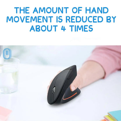 2.4G Wireless Mouse Vertical Game Mouse Ergonomics 1600DPI PC Laptop Office Mini Game Mouse