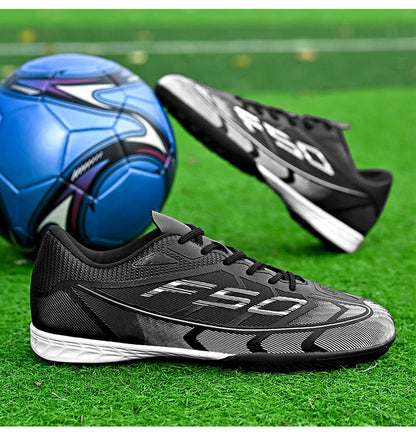 Nouvelles chaussures de football pour hommes, chaussures de futsal à cheville haute, respirantes, antidérapantes, de haute qualité, ultralégères, chaussures de sport, chaussures de match en plein air