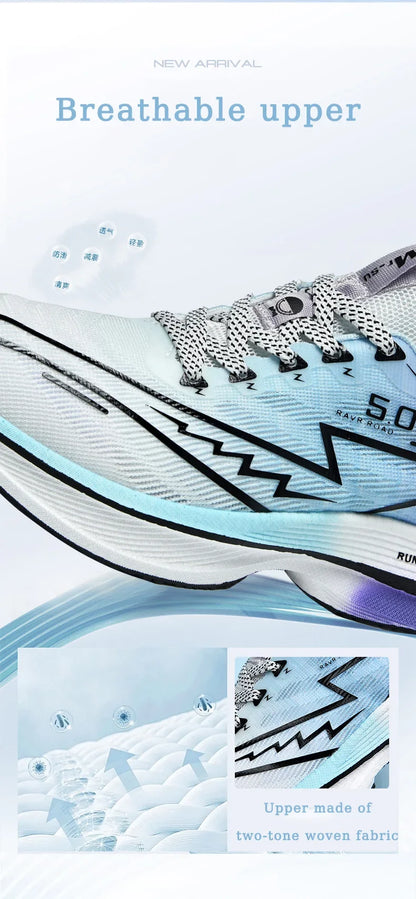 Herren-Sportschuhe – professionelle, gedämpfte Laufschuhe mit Carbonplatte, atmungsaktive Schnür-Sneaker für Freizeit, Marathon und Training