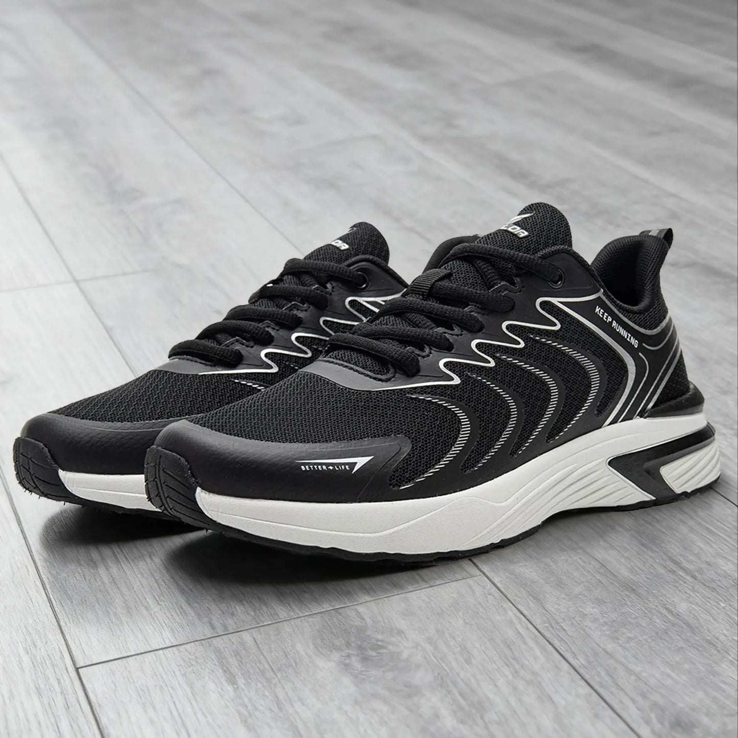 Baasploa Men's Running Shoes Casual Lightweight Mesh Breathable Sneakers Male Outdoor Non-Slip Wear-Resistant Sports Shoes