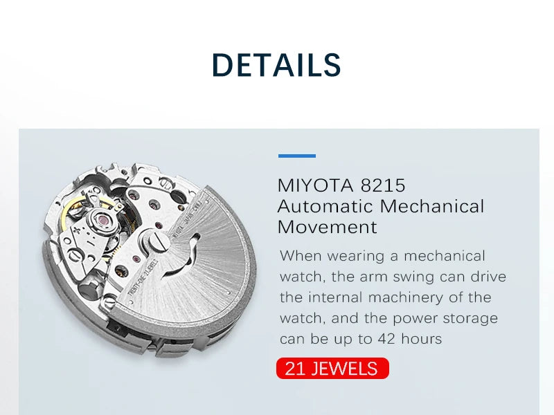 NORTH EDGE 42mm Men Mechanical Wristwatch Luxury Sapphire Glass MIYOTA 8215 Automatic Watches 10bar Waterproof Watch Men ANCHOR