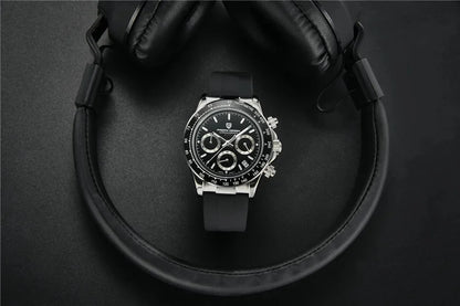 Originale neue PAGANI DESIGN PD-1664 Luxus-Herrenuhr mit japanischem VK63-Quarzwerk, Saphirglas, wasserdichtem Chronographen, Gold