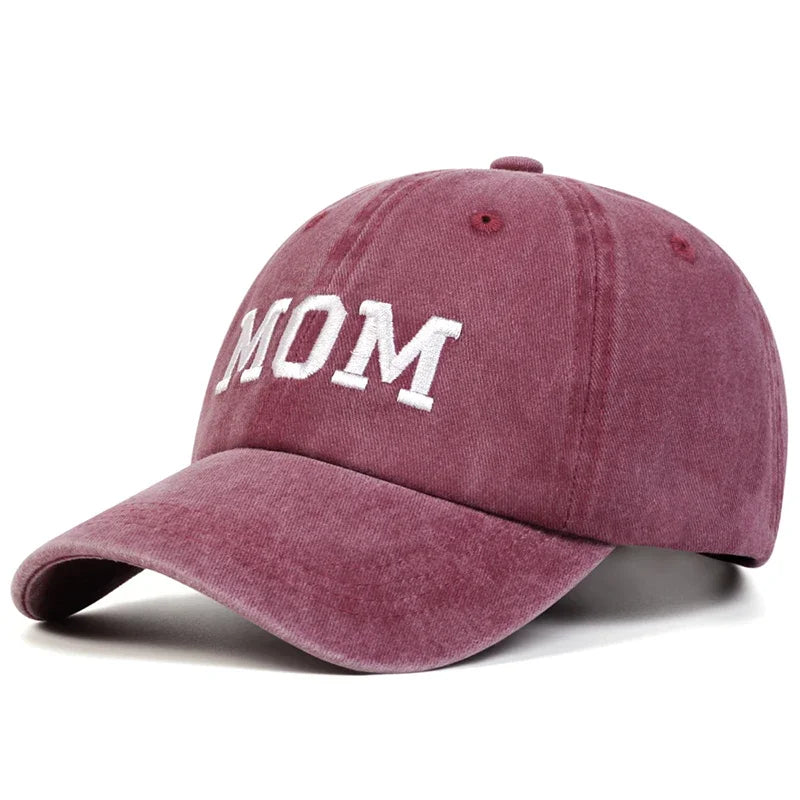 2 stuks unisex baseballpetten met geborduurde letters ‘DAD’ en ‘MOM’, wasbaar, voor lente en herfst, verstelbaar, casual, met zonwering
