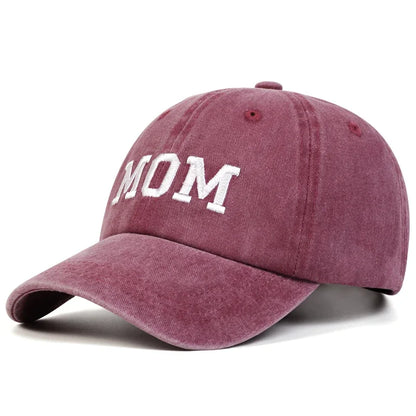 2 stuks unisex baseballpetten met geborduurde letters ‘DAD’ en ‘MOM’, wasbaar, voor lente en herfst, verstelbaar, casual, met zonwering