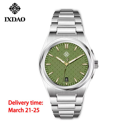 IX&DAO 2025 New 37mm Warrior Men's Automatic Mechanical Watch Miyota 9015 Movement Sapphire Stainless Steel Waterproof 10Bar BGW