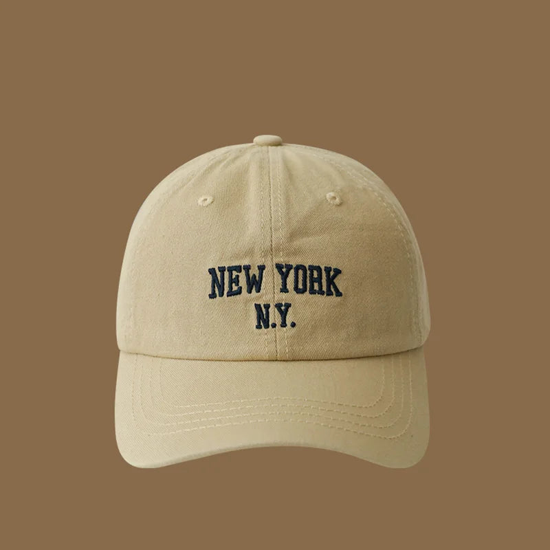 Soft Cotton Letters Baseball Cap For Women Men Retro Embroidery Curved Brim Hat Unisex Ponytail Hip Hop Dad Trucker Sun Hats
