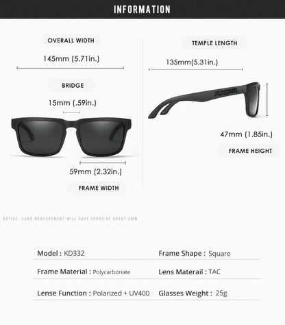 2025 Kdeam Polarized Sunglasses for Men Women Fashion Unisex Brand Trendy Outdoor Eyewear For Couple Mirror red lens