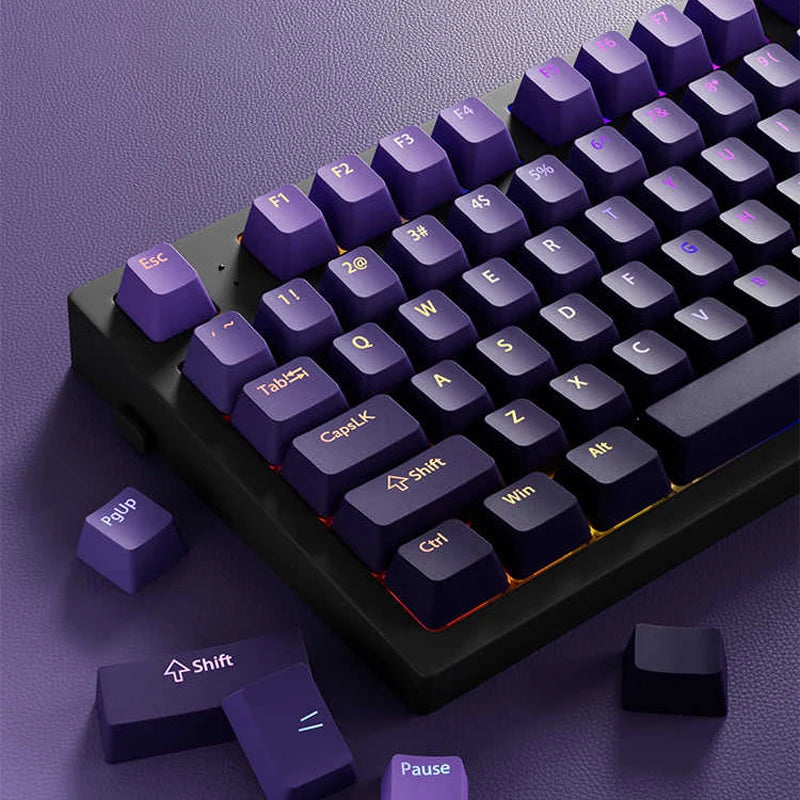 133+ Keys OEM Profile Gradient Keycaps For Cherry Mx Switch Mechanical Gamer Keyboard PBT backlit RGB Keycap ISO Layout Key caps