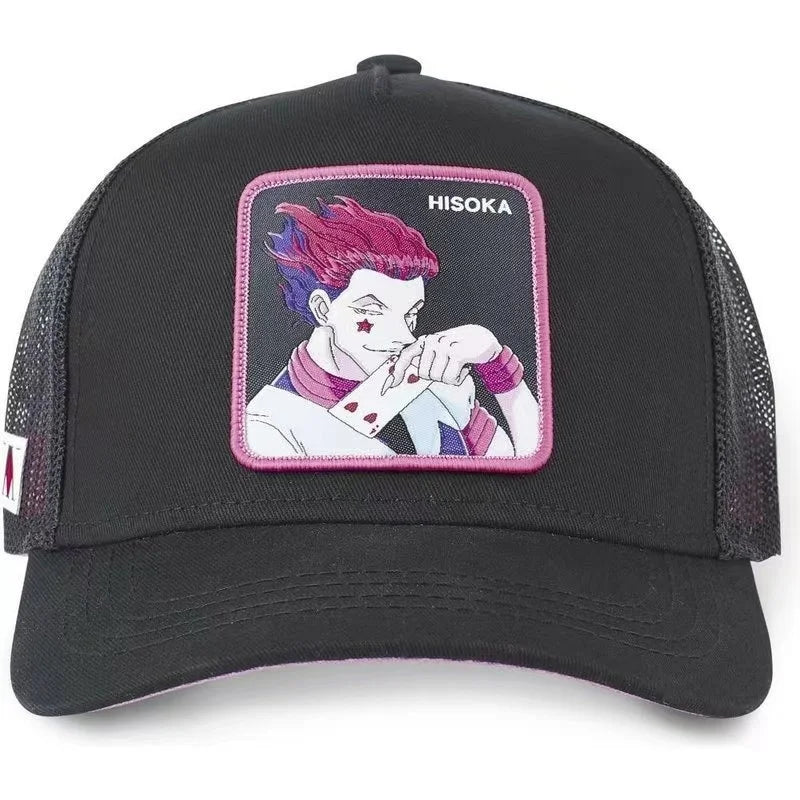 Hunter X Hunter – letní kšiltovka typu snapback pro muže s výšivkou, ve stylu hip-hopu, s nastavitelným kšiltem proti slunci, síťovaná kšiltovka typu „trucker“