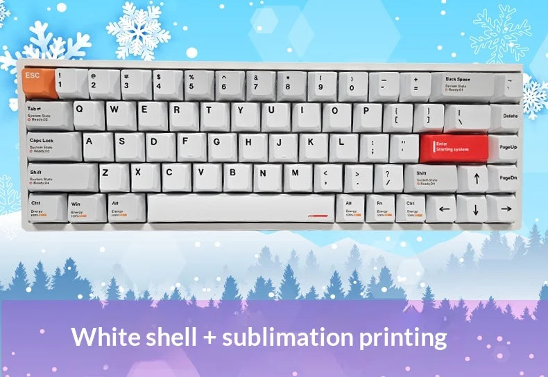 New Everglide AE68Pro Siren Magnetic Axis Gaming Keyboard Original Double Lamp Position RT0.001MM/ADC Direct Connection Keyboard