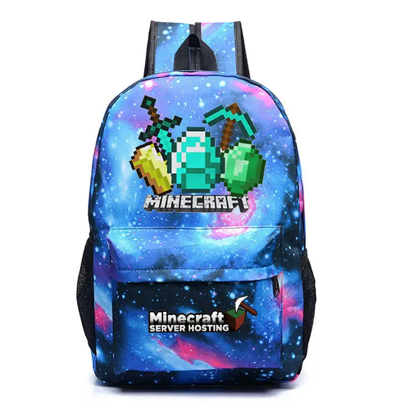 In Stock Minecraft Enderman Creeper Graphic Printed Backpack Large Capacity Lightweight Fashion Casual For Daily Travel Outdoor