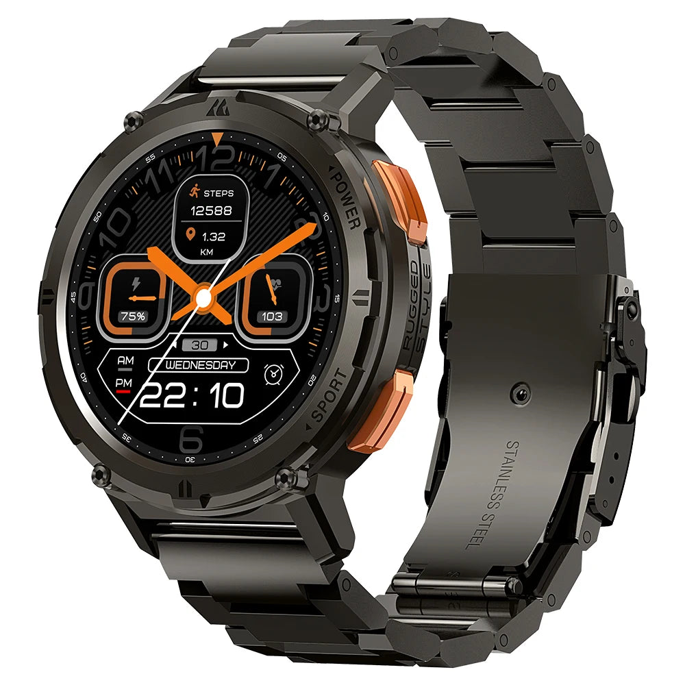 2025 Original KOSPET TANK T2 Smart Watches for Men Watches AMOLED AOD Smartwatch Bluetooth Call Electronic Men's Smart Watch
