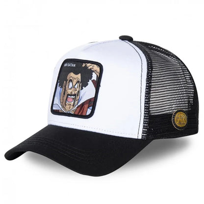 New Dragon Ball Son Goku Cap Summer Travel Peaked Cap Men's Embroidery Hip-Hop Cap Style Sun Visor Adjustable Trucker Mesh Cap