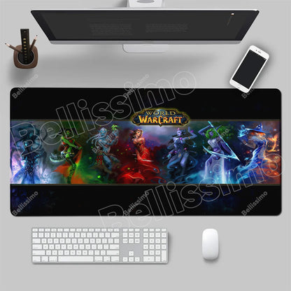 World Of Warcraft 90x40 Μεγάλο Gaming Mouse Pad Επιφάνειας Γραφείου για Παιχνίδια Csgo, Φυσικό Καουτσούκ, Μεγάλο Gamer XXL Mousepad Υπολογιστή