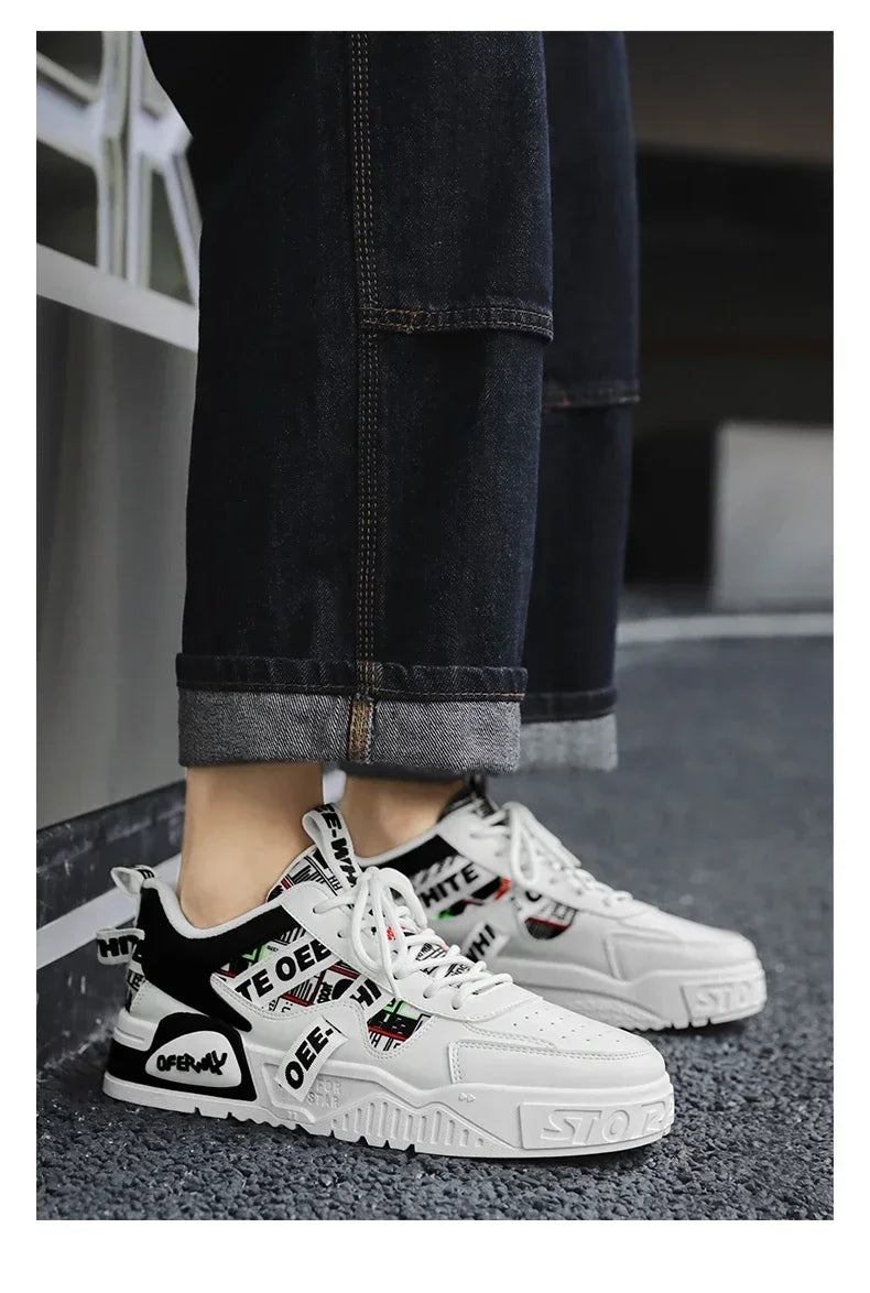 Skateboard Heren schoenen Zomersneakers Leer Casual Mode Outdoor Hardlopen Sport Wandelen Tennis Platform Designer Luxe