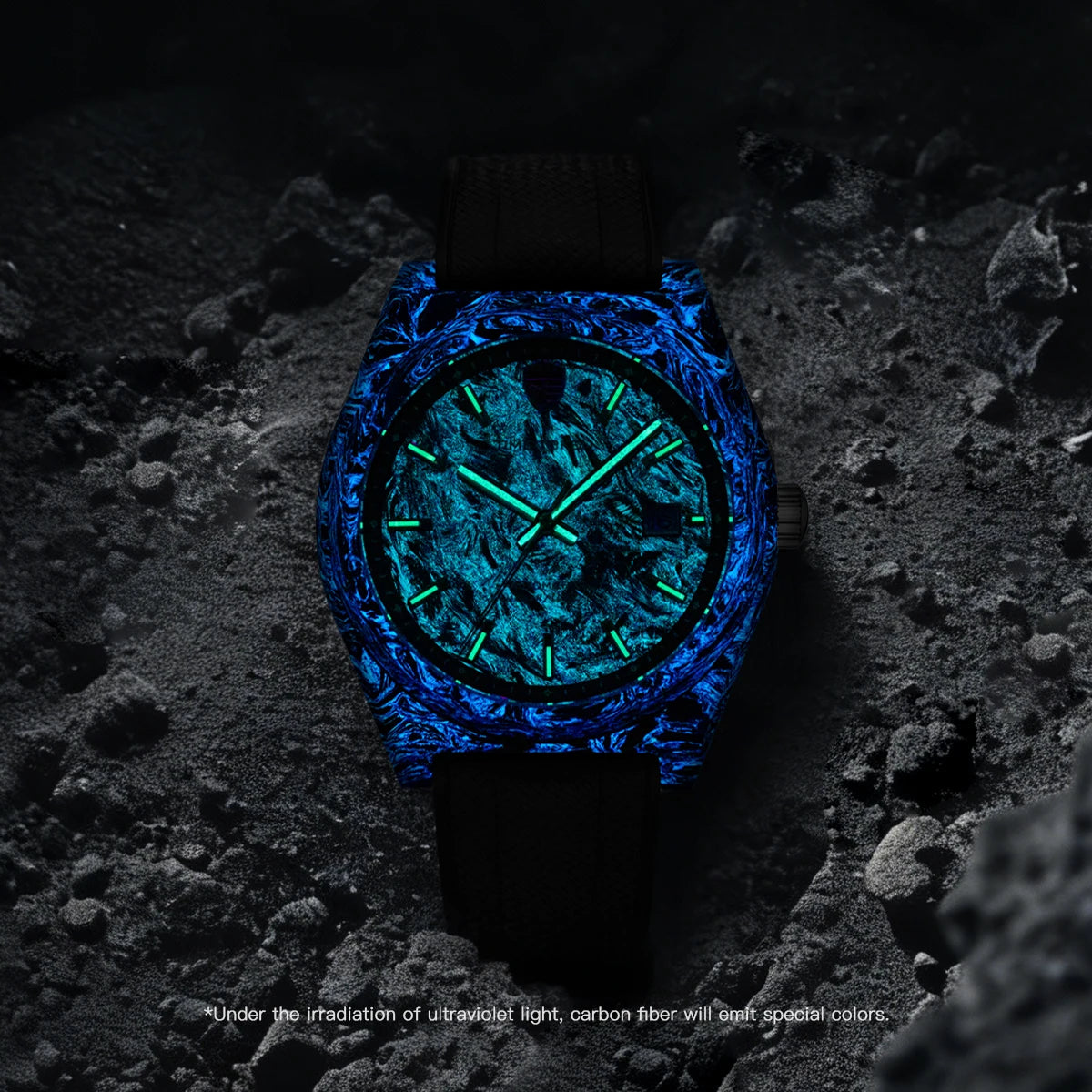Carbon Fibre Luminous 40mm Automatic Watch Luxury 100m Waterproof Diver Watches automatic Men Watch Japan Miyota 8215 Movement
