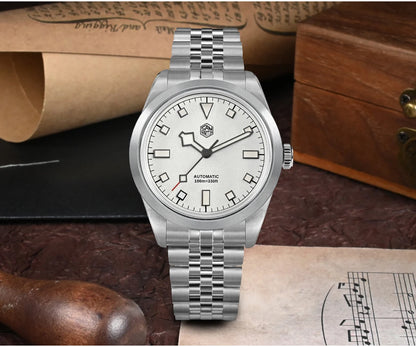San Martin 38mm Men Sport Watch Fashion Luxury Explore Climbing Automatic Mechanical Sapphire Waterproof 5 Links Bracelet BGW-9
