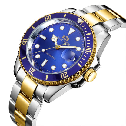 Automatic Mens Watch Mechanical Movement Stainless Steel Gold Silver Green Red Dial Date Strong Luminous Luxury Watches