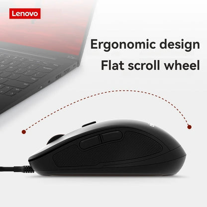 Original Lenovo Wired Mouse M10Pro USB Interface Driver-Free Gaming Office Simple Optical 6-Button Notebook Desktop Computer