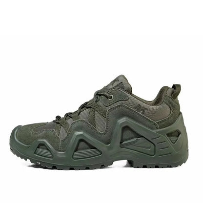 Lynjacye Mid Cut Green Combat Boots Men Women Size 39-46 Outdoor CS Training Hiking Shoes Desert Ankle Climbing Bota Masculina