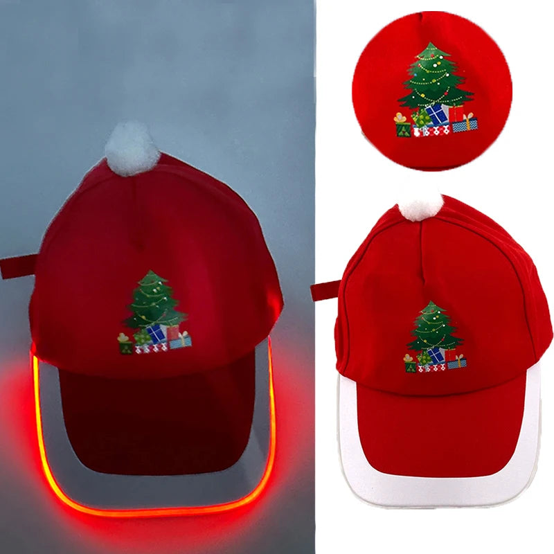 Fashion Glowing Baseball Cap LED Light Up Hip Hop Hat Bar Club Props Fluorescent Hat Men Women DJ Dance Supplies Costume