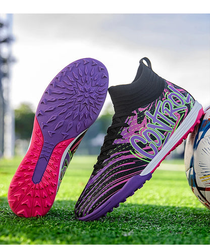 Chaussures de football originales pour hommes, baskets de sport décontractées pour enfants, chaussures de terrain en herbe unisexe pour garçons