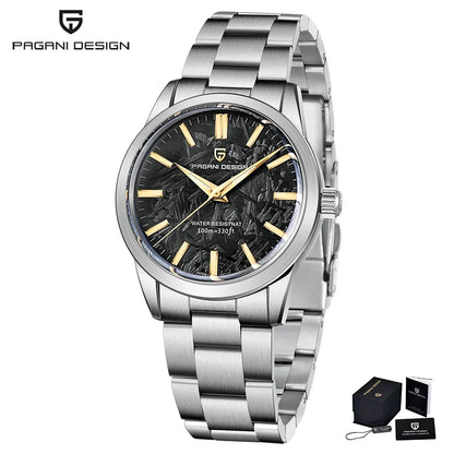 Orologio da uomo PAGANI DESIGN 40 mm, movimento al quarzo giapponese TMI VH31, stile lusso/business, vetro zaffiro, acciaio inossidabile 316L, impermeabile fino a 100 m