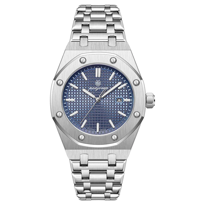 Montre à quartz carrée de luxe PAAZOMU pour homme, étanche, avec date luminescente, montre pour homme en acier inoxydable, montres d'affaires pour homme