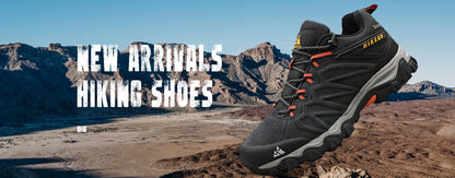 HIKEUP High Quality Leather Hiking Shoes Durable Outdoor Sport Men Trekking Leather Shoes Lace-Up Climbing Hunting Sneakers