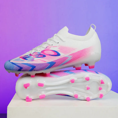 Nouvelles chaussures de football pour hommes FG, chaussures de football ultralégères, chaussures d'entraînement en plein air, chaussures de match de football, crampons longs antidérapants, livraison directe