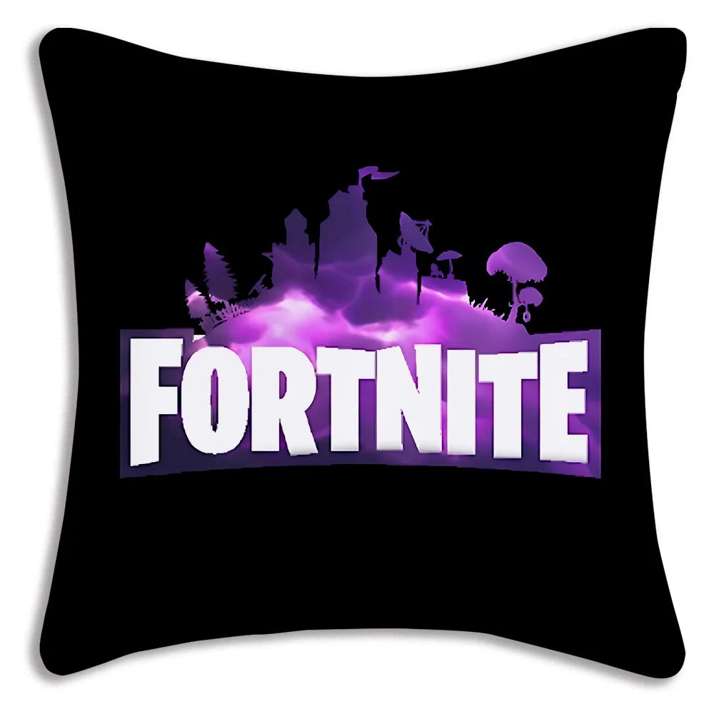 Anime game Fortnites Pillow Covers Cartoon Sofa Decorative Home Double-sided Printing Short Plush Cute Cushion Cover