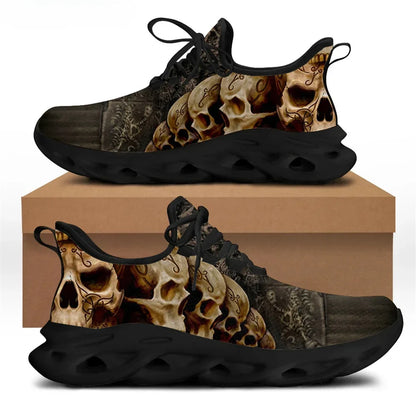 Printemps chaussures plates hommes chaussures Cool Punk crâne conception décontracté hommes baskets été garçons à lacets chaussures de marche Zapatillas