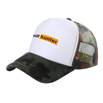 Bonés de camionista Milf Hunter — Bonés de moda Milf Hunter — Bonés de basebol — Bonés de malha para o sol, verão e atividades ao ar livre — MZ-506