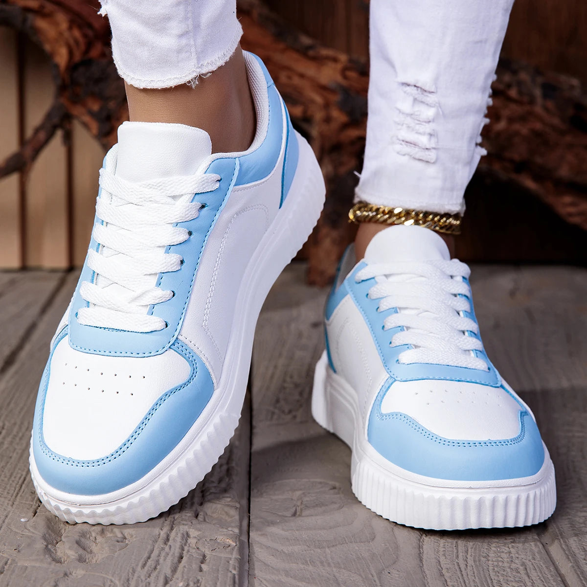 ZERJER Baskets unisexes, nouvelle collection, grandes tailles, chaussures de sport rétro classiques pour hommes, chaussures de skate, chaussures de tennis blanches à semelle épaisse, couleur unie