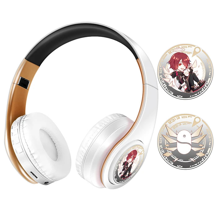 Miku Nakano Sanjiu Cosplay Bluetooth Headset 5.0 Over-ear Stereo Anime Headphones  for Mobile Phone