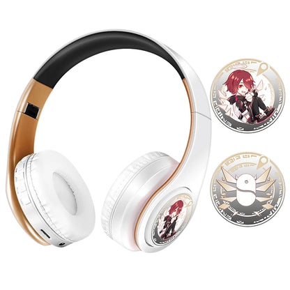 Miku Nakano Sanjiu Cosplay Bluetooth Headset 5.0 Over-ear Stereo Anime Headphones  for Mobile Phone