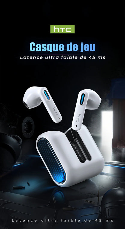 Auriculares Bluetooth HTC NE49 6.0 True Wireless Earbuds Gaming HiFi Deep Bass Lightweight Cool Design IPX5 Waterproof Choice