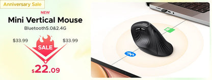 UGREEN Wireless Mouse Bluetooth5.0 Mouse Ergonomic 4000DPI 6 Mute Buttons Mouse For MacBook Tablet Laptops Computer PC 2.4G Mice