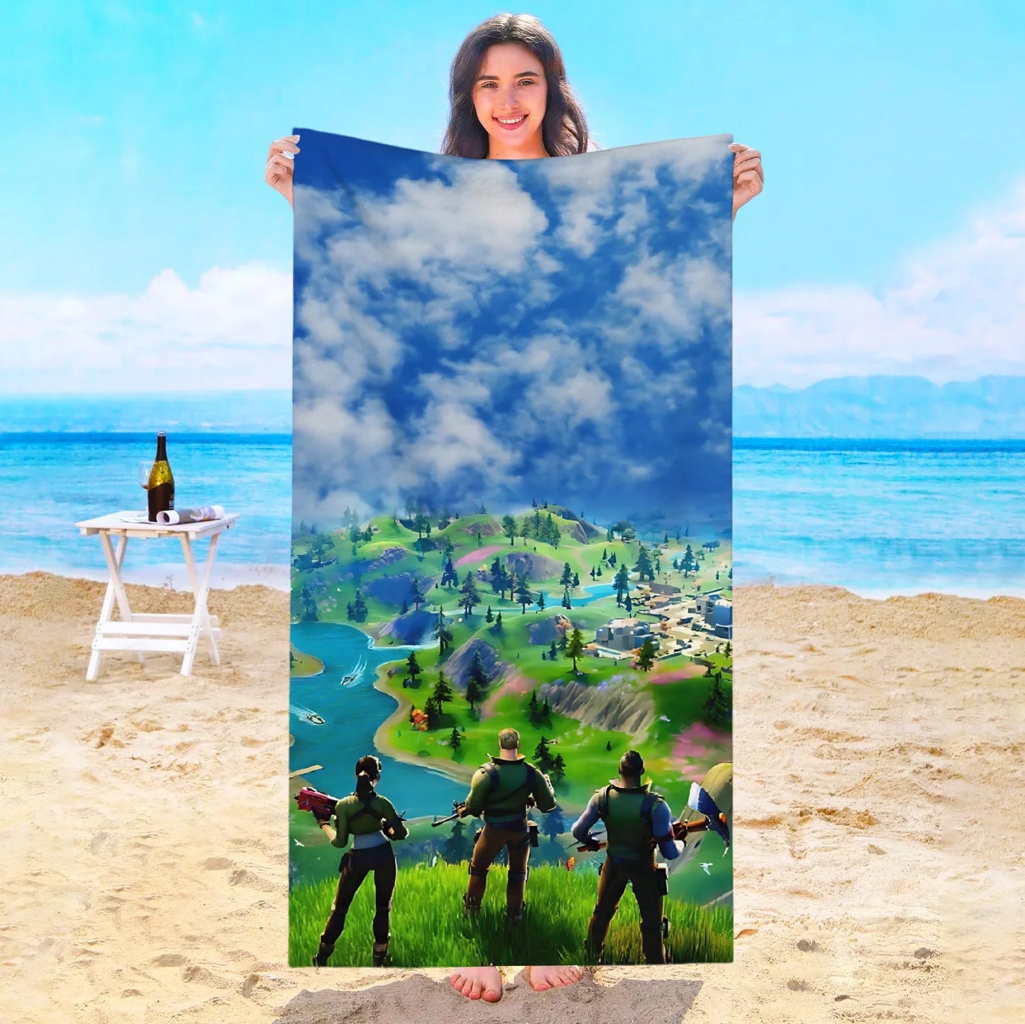 Game F-Fortnites Beach Towel Hotel Towels Bathroom Sauna Spa Playa Travel Swimming Pool For Home Baby Bath Microfiber Gym Shower