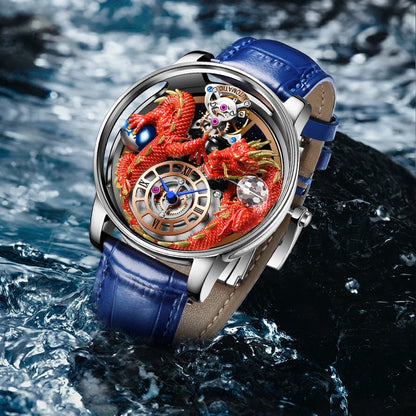 PINDU Design 2025 NEUE Herrenuhr Diamond Tourbillion Top-Marke Luxus Astronomia Quarzuhr für Herren Saphirglas wasserdichte Uhr