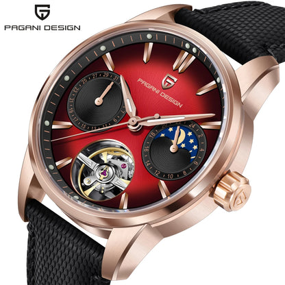Orologio da uomo Pagani Design, nuovo modello, orologio meccanico automatico di lusso, 41 mm, in acciaio inossidabile, impermeabile fino a 10 bar, stile «pilota»