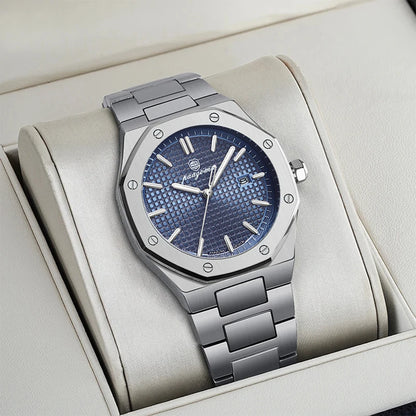 Montre à quartz carrée de luxe PAAZOMU pour homme, étanche, avec date luminescente, montre pour homme en acier inoxydable, montres d'affaires pour homme