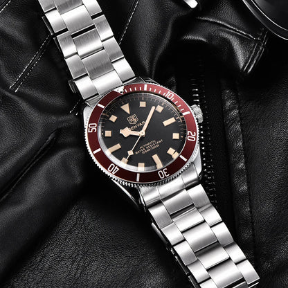 2026 New Mens Watches BENYAR Retro Red Mechanical Automatic luxury watch for men Waterproof Luminous Stainless steel wristwatch