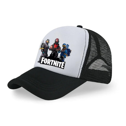 Fortnite Baseball Cap Cartoon Game Printed Hat Kids Summer Breathable Mesh Hat Adjustable Peaked Cap Childrens Birthday Gift