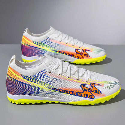 Chaussures de football pour adolescents, adultes, hommes et femmes, crampons universels TF FG tout terrain, chaussures de football avec clous de sol